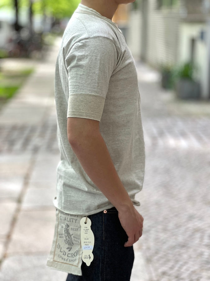 ROYAL CLASS - R-04 HENRY Loopwheeled Pocket T-Shirt - Oatmeal