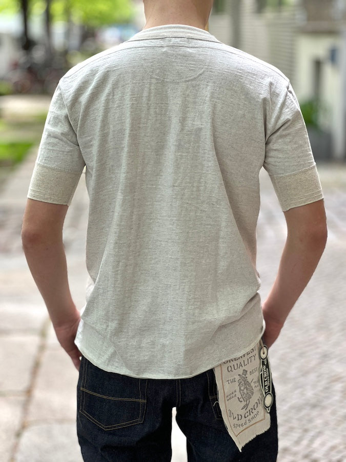 ROYAL CLASS - R-04 HENRY Loopwheeled Pocket T-Shirt - Oatmeal