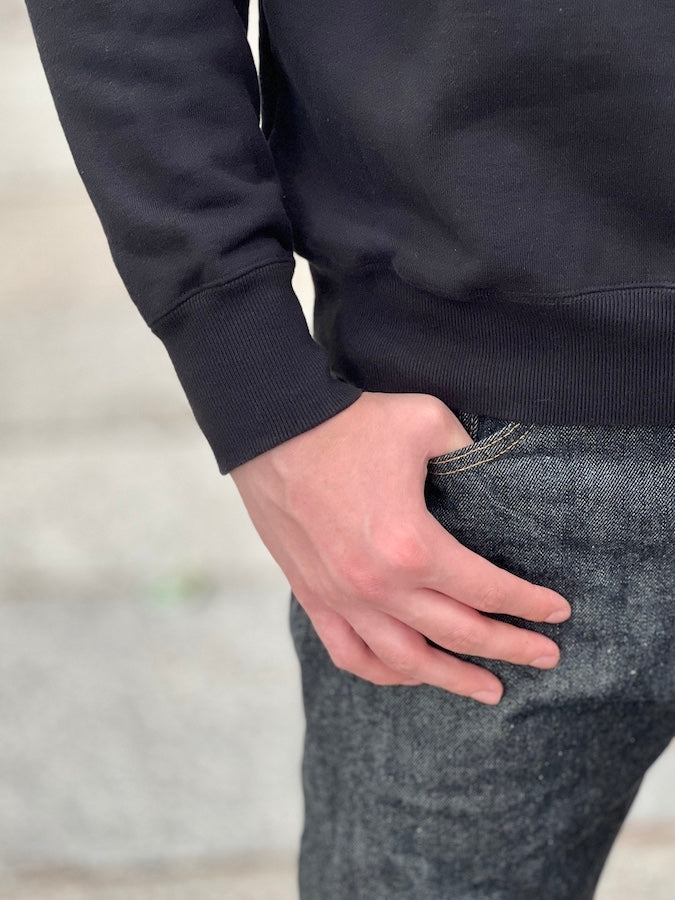 OLD CROW by Glad Hand & Co. - RACING - HALF ZIP SWEAT - Black