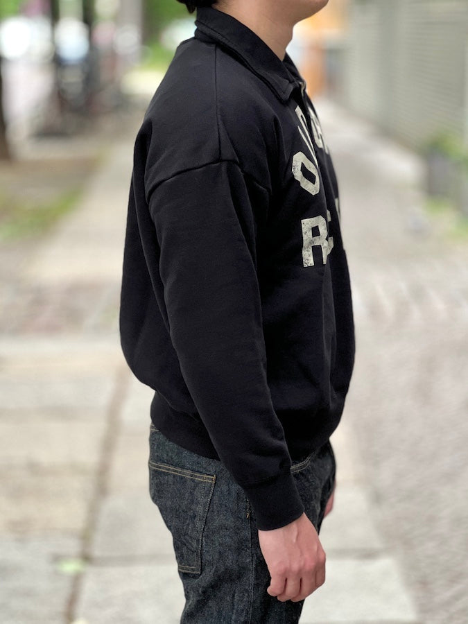 OLD CROW by Glad Hand & Co. - RACING - HALF ZIP SWEAT - Black