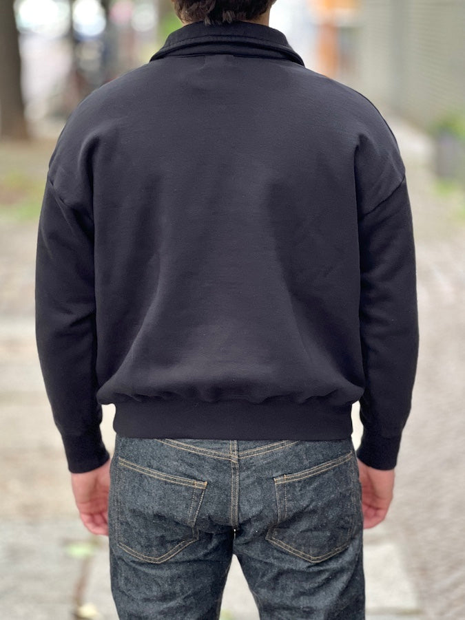 OLD CROW by Glad Hand & Co. - RACING - HALF ZIP SWEAT - Black