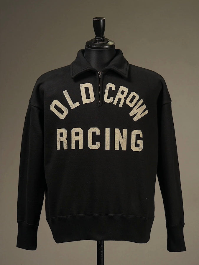 OLD CROW by Glad Hand & Co. - RACING - HALF ZIP SWEAT - Black