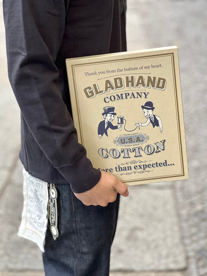 GLAD HAND & Co. - ROYAL CLASS - R-08 - Henry Pocket Long Sleeve T-Shirt - Loopwheeled - 100% U.S.A. Cotton - Black