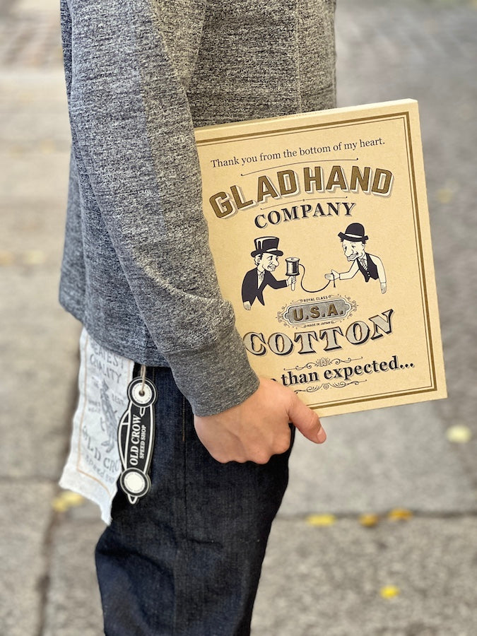 GLAD HAND & Co. - ROYAL CLASS - R-05 - Long Sleeve T-Shirt - Loopwheeled - 100% U.S.A. Cotton - Heather Grey