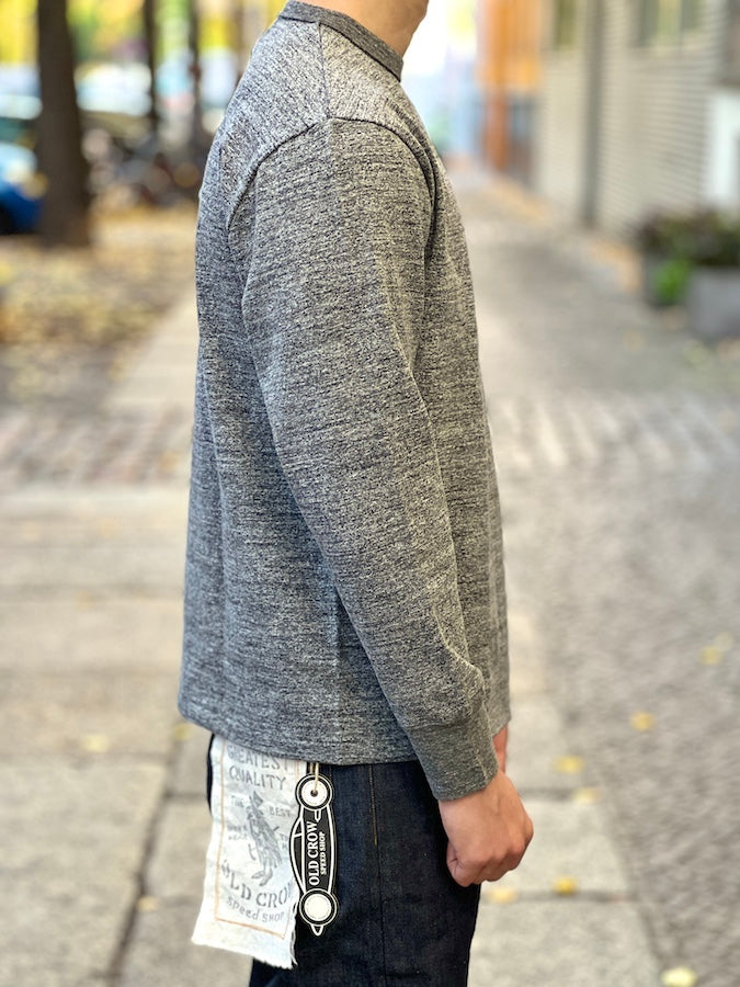 GLAD HAND & Co. - ROYAL CLASS - R-05 - Long Sleeve T-Shirt - Loopwheeled - 100% U.S.A. Cotton - Heather Grey
