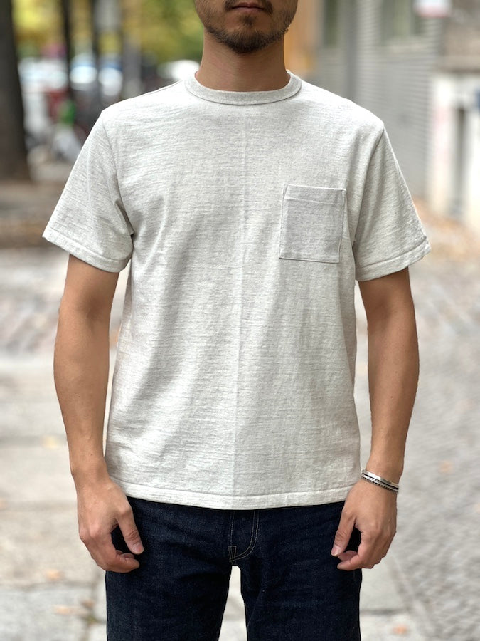 ROYAL CLASS - R-02 - Loopwheeled Pocket T-Shirt - Oatmeal