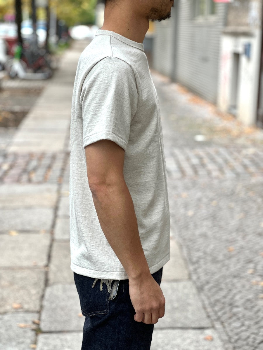 ROYAL CLASS - R-02 - Loopwheeled Pocket T-Shirt - Oatmeal