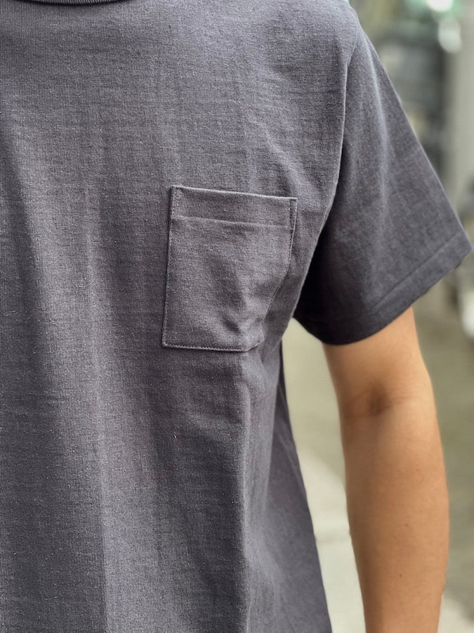 ROYAL CLASS - R-02 - Loopwheeled Pocket T-Shirt - Black