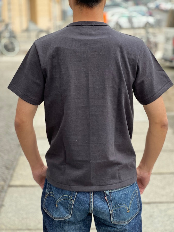 ROYAL CLASS - R-02 - Loopwheeled Pocket T-Shirt - Black