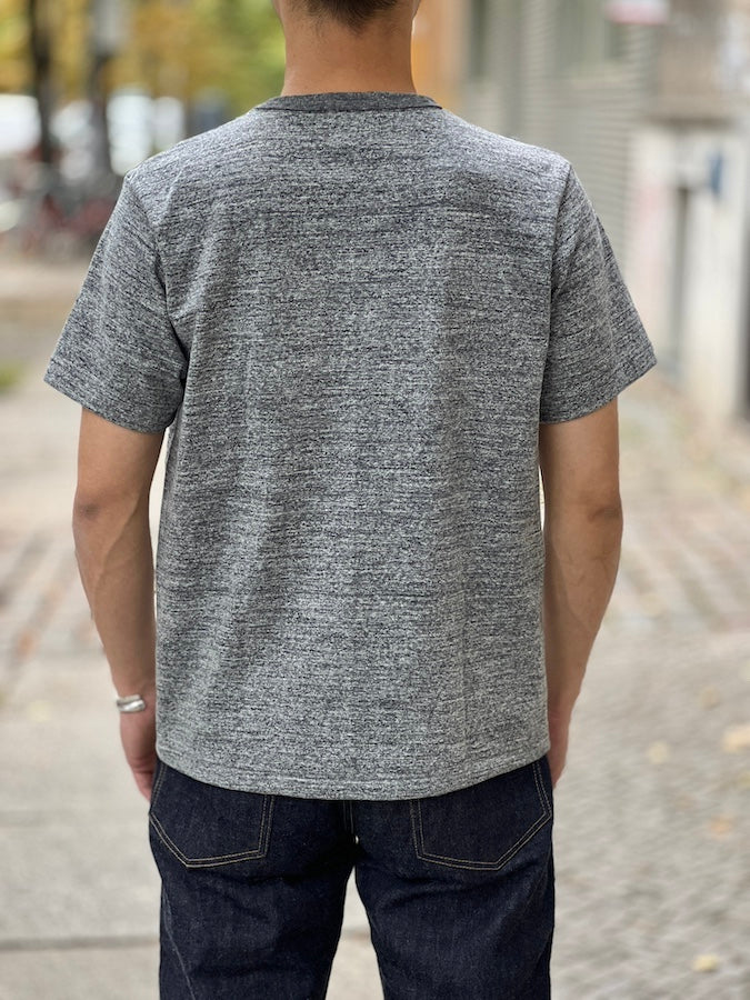 ROYAL CLASS - R-02 - Loopwheeled Pocket T-Shirt - Heather Grey