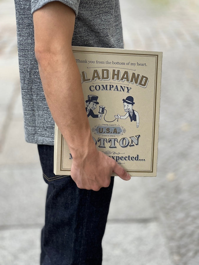 ROYAL CLASS - R-02 - Loopwheeled Pocket T-Shirt - Heather Grey