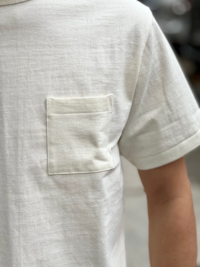 ROYAL CLASS - R-02 - Loopwheeled Pocket T-Shirt - White