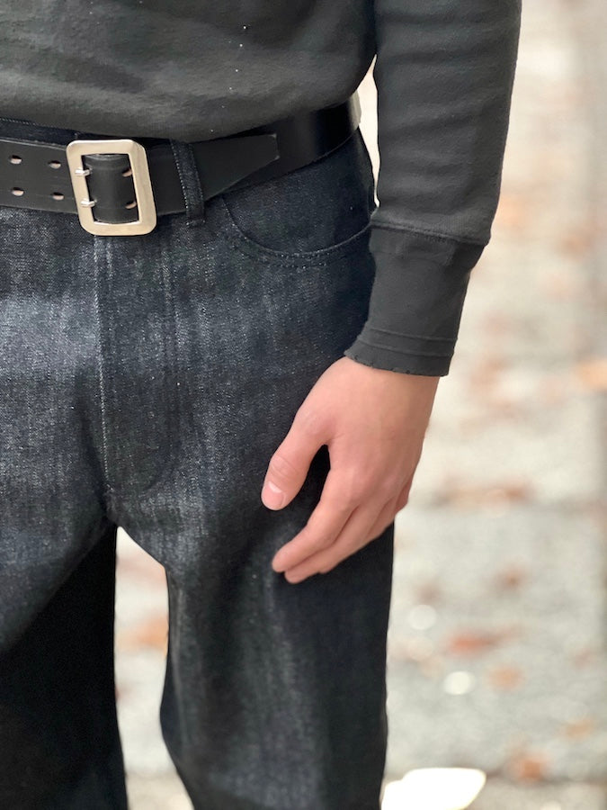 GANGSTERVILLE by Glad Hand & Co. - THUG WIDE DENIM - 12oz Selvedge Denim Pants - Black