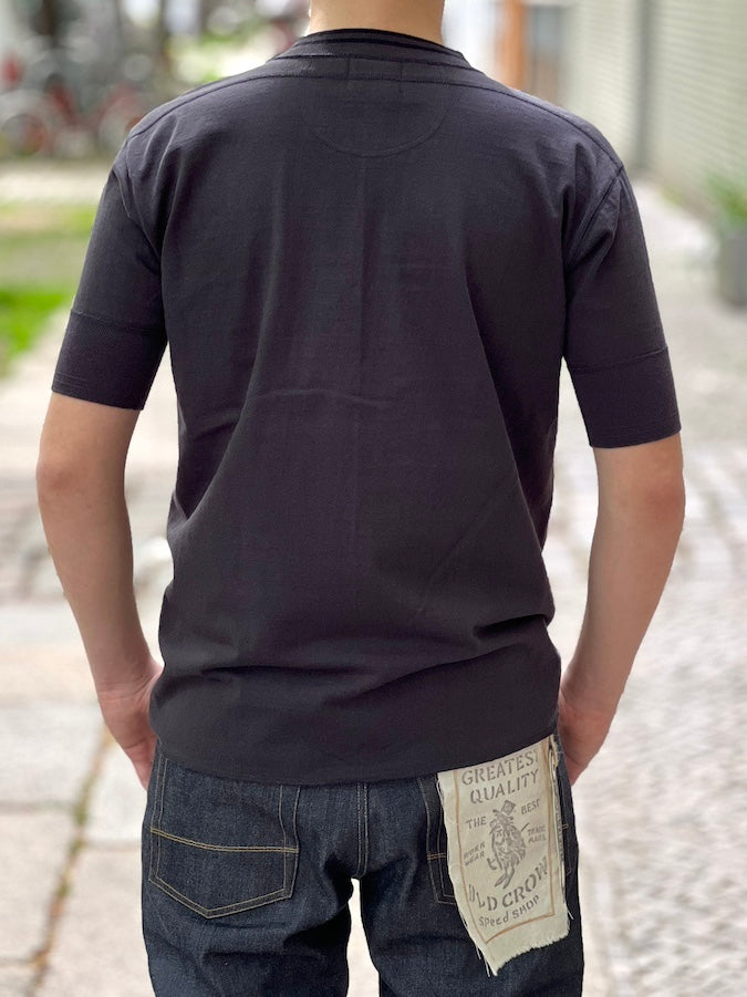 ROYAL CLASS - R-03 HENRY Loopwheeled T-Shirt - Black