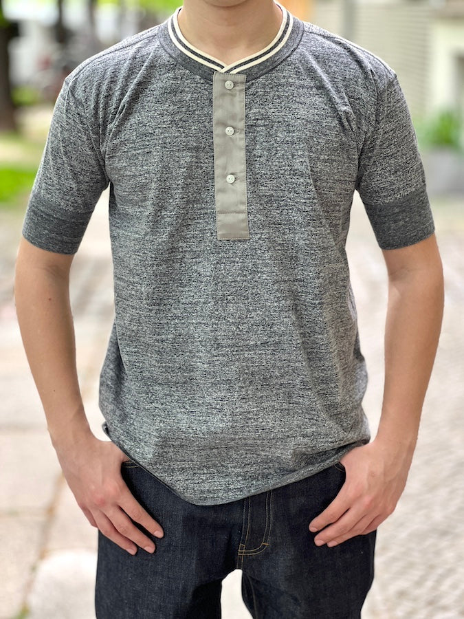 ROYAL CLASS - R-03 HENRY Loopwheeled T-Shirt - Heather Grey
