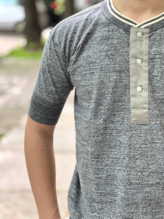 ROYAL CLASS - R-03 HENRY Loopwheeled T-Shirt - Heather Grey