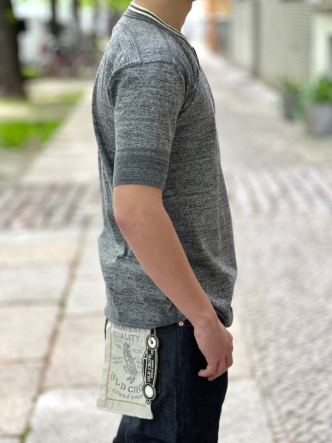 ROYAL CLASS - R-03 HENRY Loopwheeled T-Shirt - Heather Grey