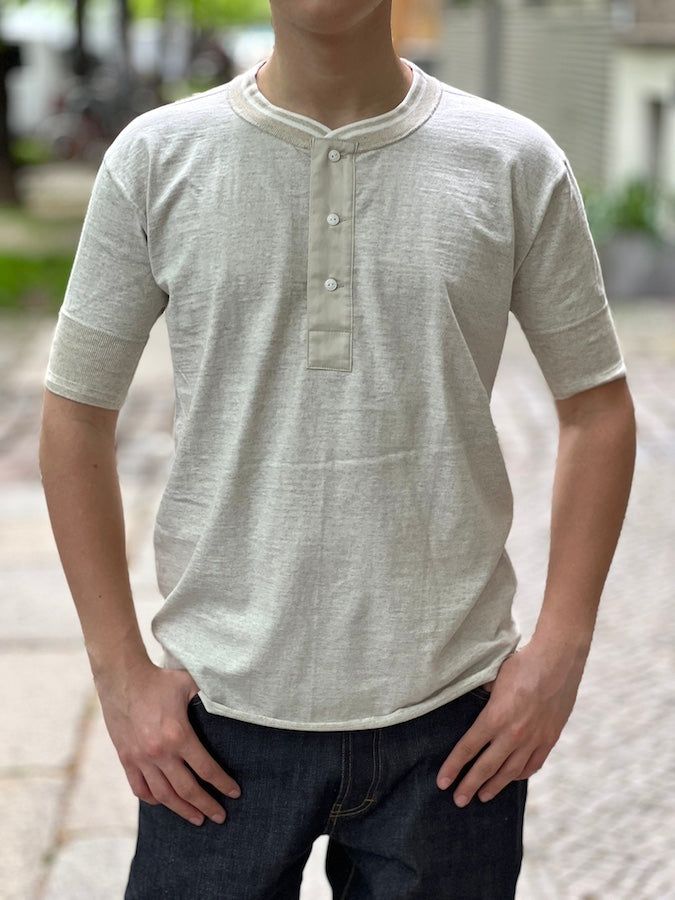 ROYAL CLASS - R-03 HENRY Loopwheeled T-Shirt - Oatmeal