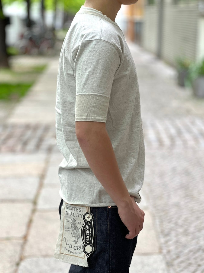 ROYAL CLASS - R-03 HENRY Loopwheeled T-Shirt - Oatmeal