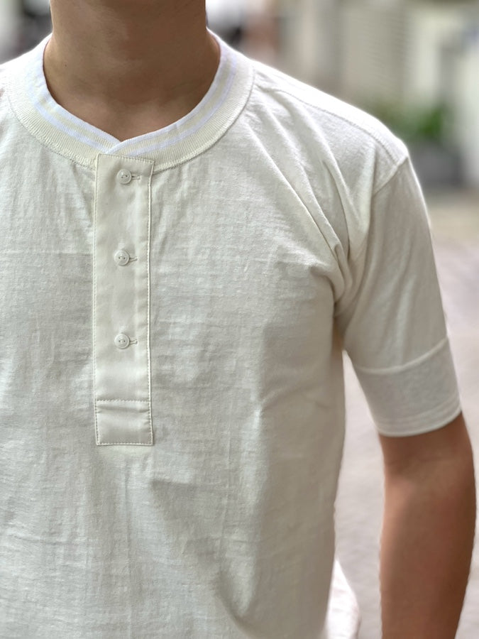 ROYAL CLASS - R-03 HENRY Loopwheeled T-Shirt - White