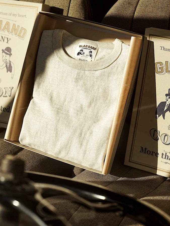 GLAD HAND & Co. - ROYAL CLASS - R-05 - Long Sleeve T-Shirt - Loopwheeled - 100% U.S.A. Cotton - White