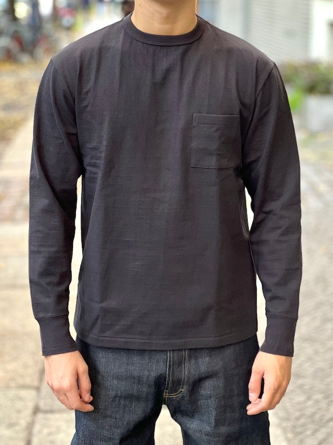 ROYAL CLASS - R-06 Loopwheeled Pocket Long Sleeve - Black