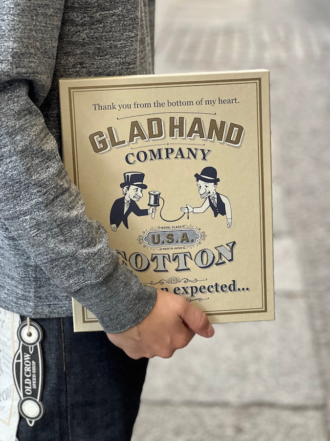 GLAD HAND & Co. - ROYAL CLASS - R-06 - Pocket Long Sleeve T-Shirt - Loopwheeled - 100% U.S.A. Cotton - Heather GREY