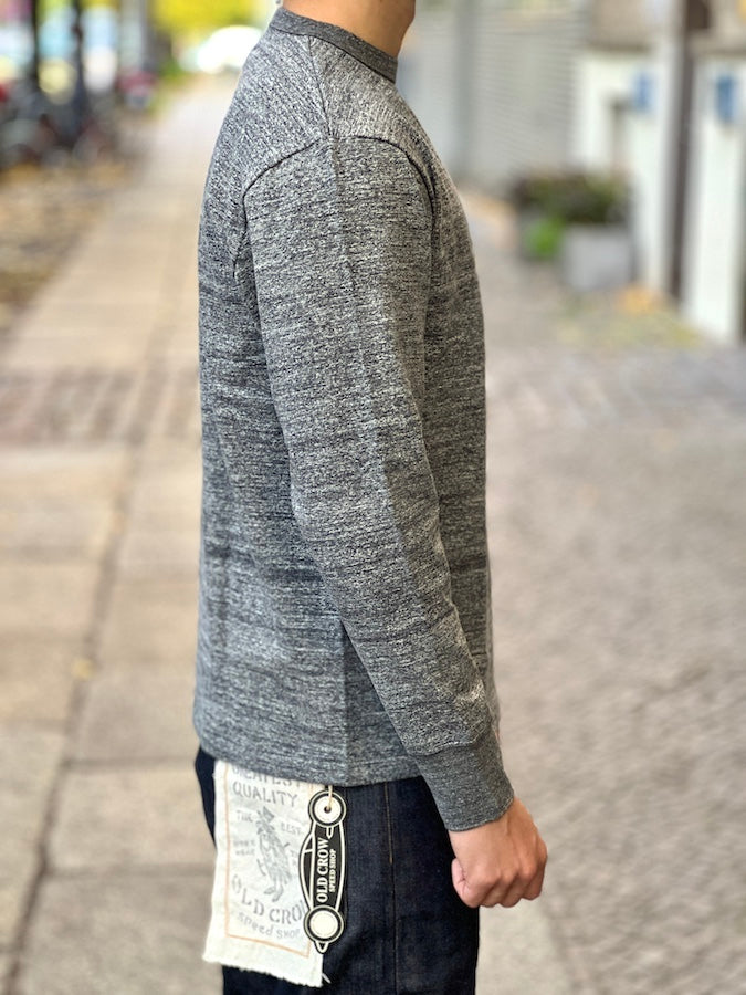 GLAD HAND & Co. - ROYAL CLASS - R-06 - Pocket Long Sleeve T-Shirt - Loopwheeled - 100% U.S.A. Cotton - Heather GREY