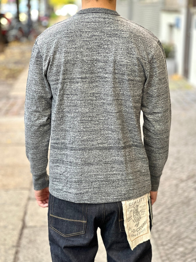 GLAD HAND & Co. - ROYAL CLASS - R-06 - Pocket Long Sleeve T-Shirt - Loopwheeled - 100% U.S.A. Cotton - Heather GREY