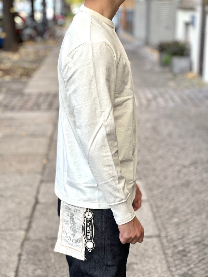 GLAD HAND & Co. - ROYAL CLASS - R-06 - Pocket Long Sleeve T-Shirt - Loopwheeled - 100% U.S.A. Cotton - White