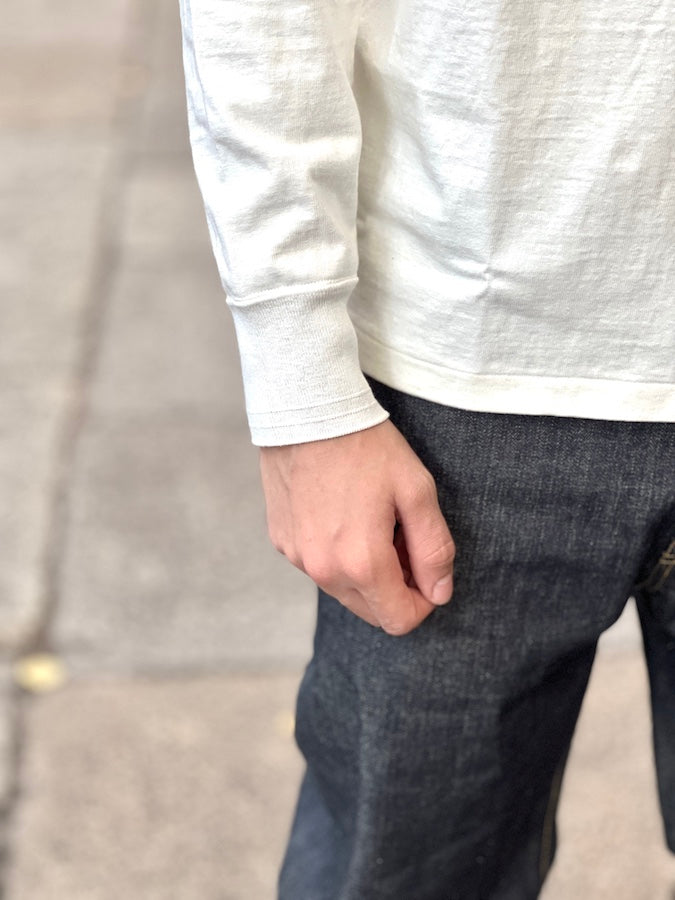 GLAD HAND & Co. - ROYAL CLASS - R-06 - Pocket Long Sleeve T-Shirt - Loopwheeled - 100% U.S.A. Cotton - White