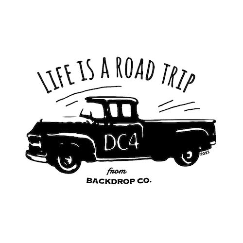 DC4 x BACKDROP Leathers - Special Collaboration 2021 - T-Shirt ✫ LIFE IS A ROAD TRIP ✫