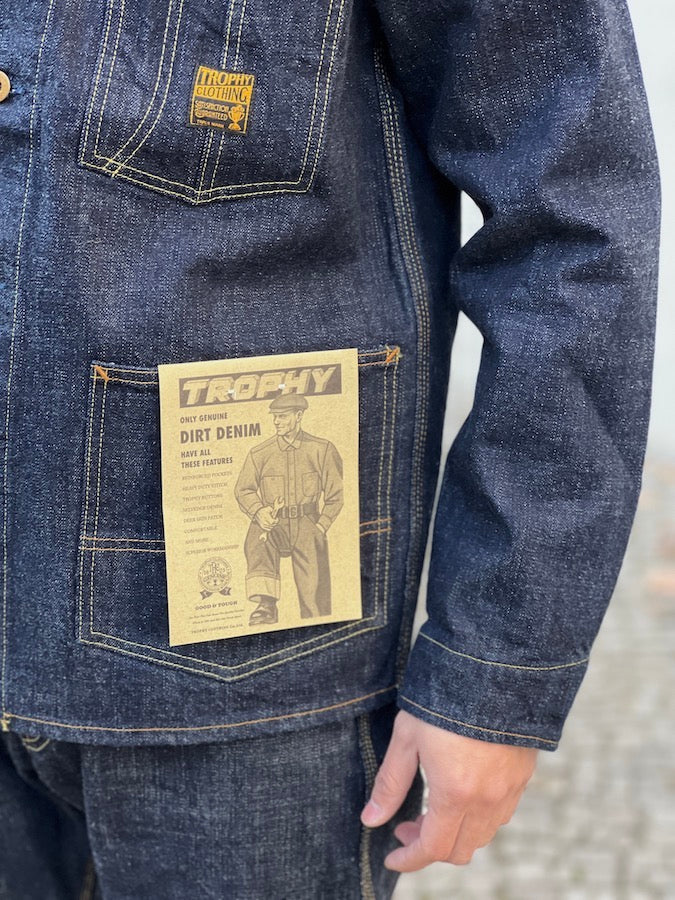TROPHY CLOTHING - Dirt Denim Coverall - Original Workwear - 14.5oz Selvedge Denim