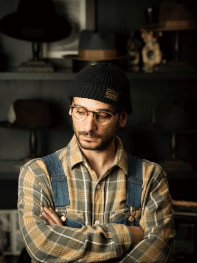Mr. FATMAN - Watch Cap - 100% Cotton - Model: HUE - Black