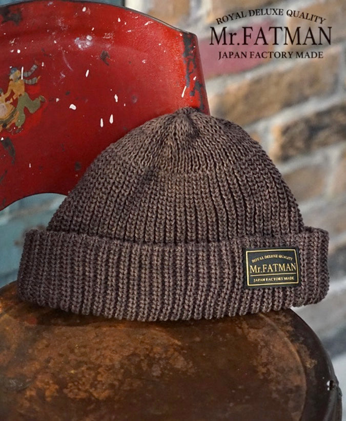Mr. FATMAN - Watch Cap - 100% Cotton - Model: HUE - Brown