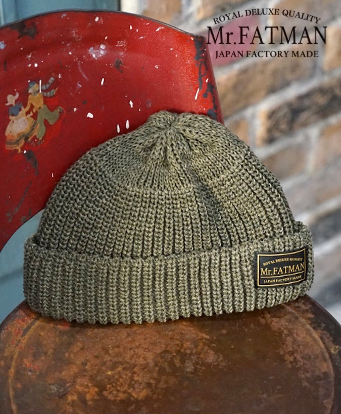 Mr. FATMAN - Watch Cap - 100% Cotton - Model: HUE - Khaki