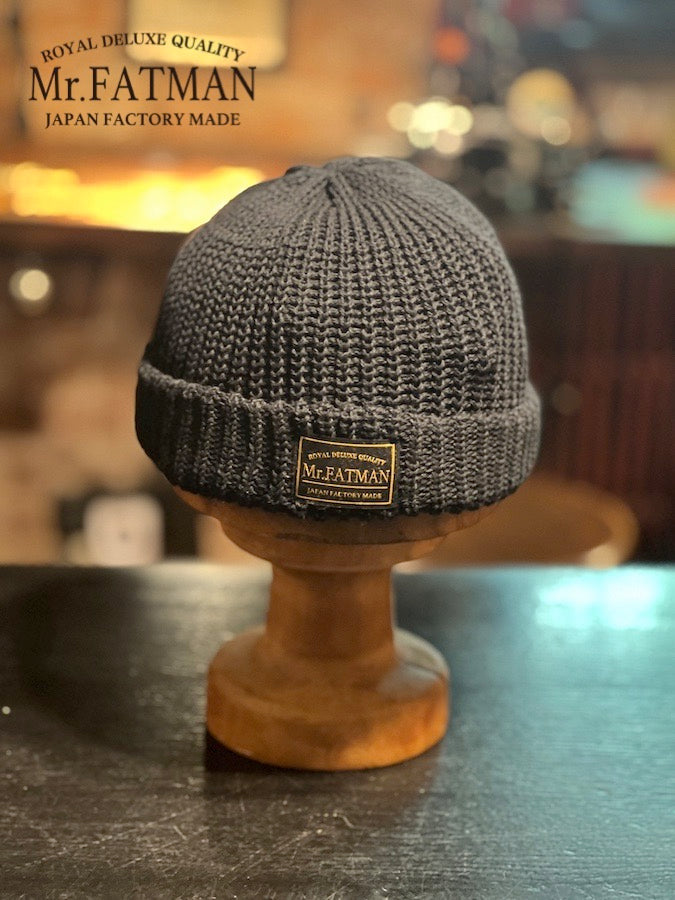 Mr. FATMAN - Watch Cap - 100% Cotton - Model: HUE - Black