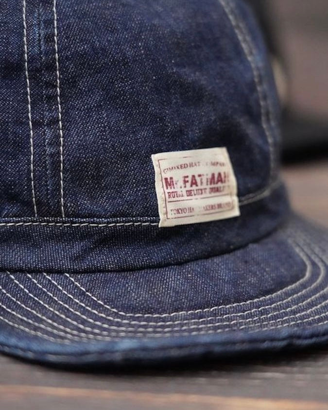 Mr. FATMAN - 1942's US AAF A-3 Mechanic Cap - 100% Cotton - Model: Zev Mechanic Cap - Indigo