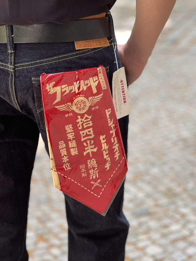 FN-3002 - DOSHABURI FADE Bandana - Tight Tapered - 14.5oz Selvedge Denim - U.S. Texas Cotton - One Washed