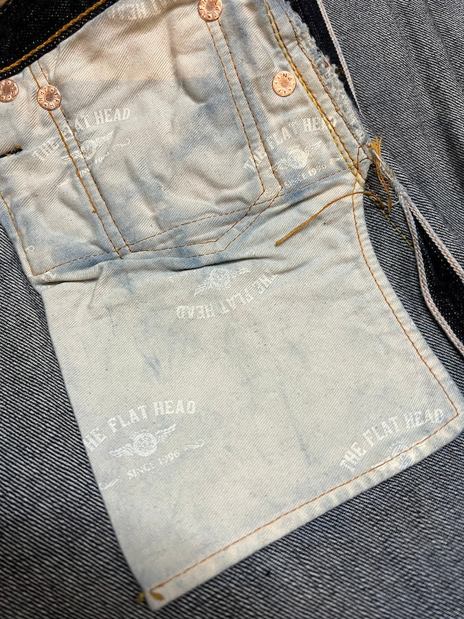 FN-3002 - DOSHABURI FADE Bandana - Tight Tapered - 14.5oz Selvedge Denim - U.S. Texas Cotton - One Washed