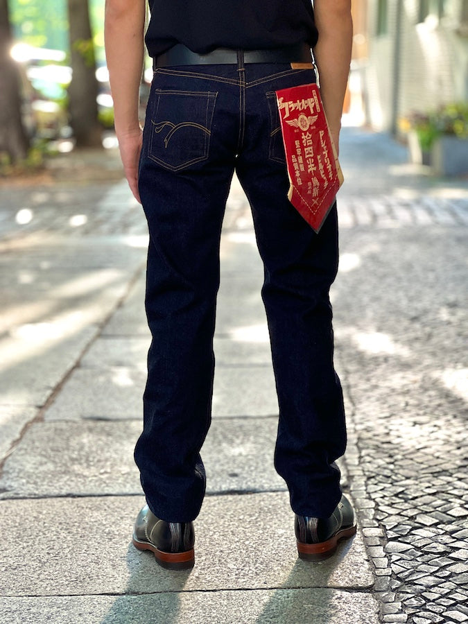** NEW ** THE FLAT HEAD - FN-3009 - DOSHABURI FADE Bandana - Regular Tapered - 14.5oz Selvedge Denim - U.S. Texas Cotton - One Washed