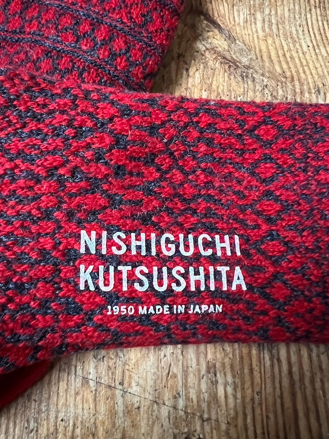 OSLO - WOOL JACQUARD SOCKS - RED