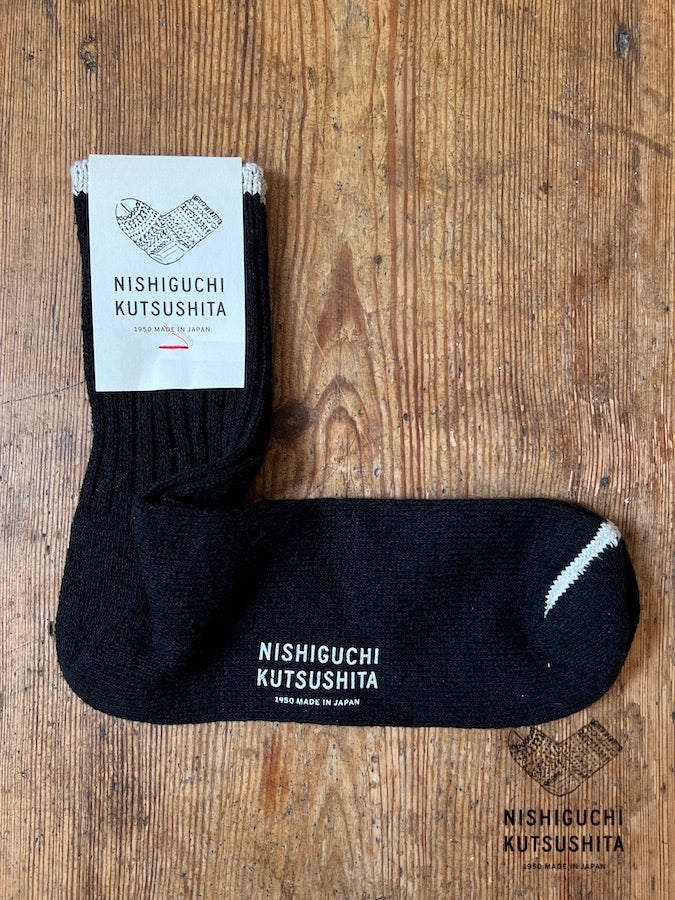SILK COTTON SOCKS - BLACK