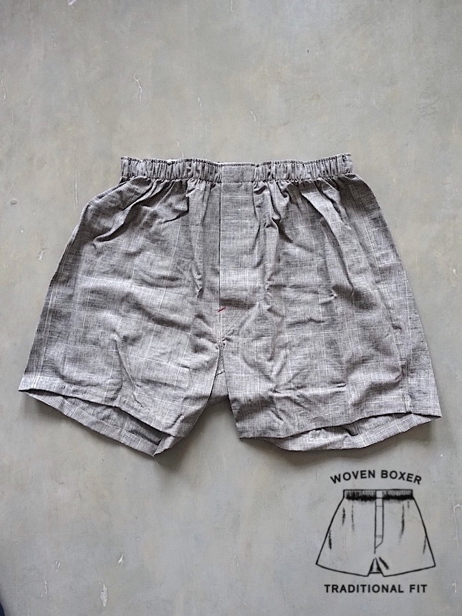 OLDE HOMESTEADER - Woven Boxer - Linen - Glen Plaid Black