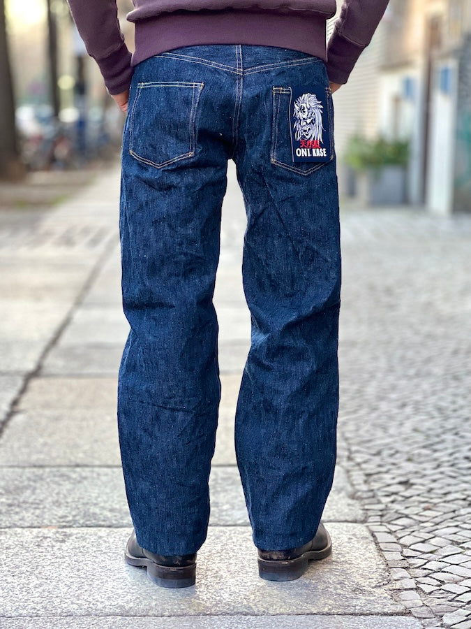 200-KASE - 16oz "NATURAL INDIGO" SELVEDGE DENIM - Wide Straight