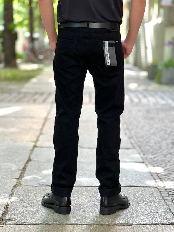 566-13JTBK - 13oz Selvedge "JET BLACK DENIM"- Semi Tight Straight
