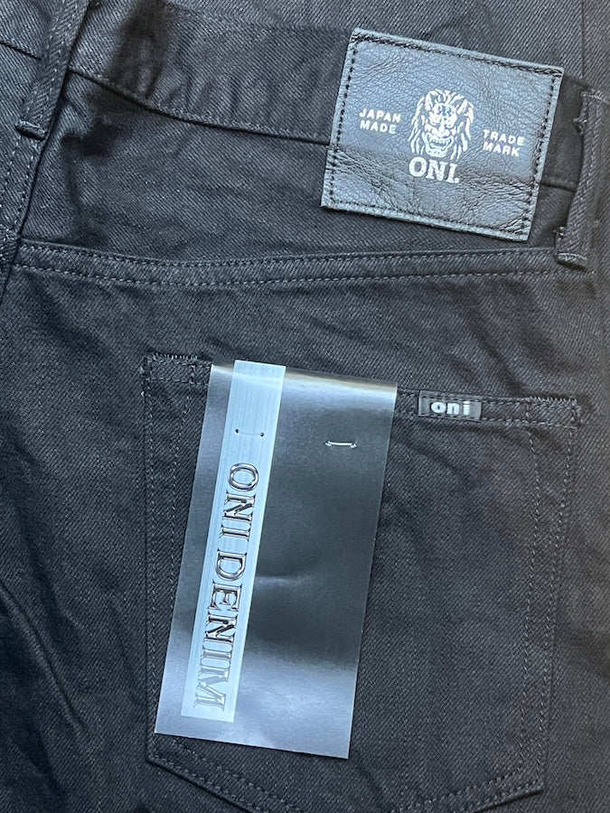 566-13JTBK - 13oz Selvedge "JET BLACK DENIM"- Semi Tight Straight