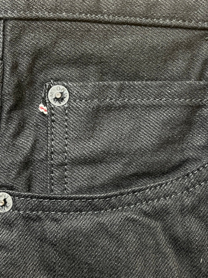 566-13JTBK - 13oz Selvedge "JET BLACK DENIM"- Semi Tight Straight