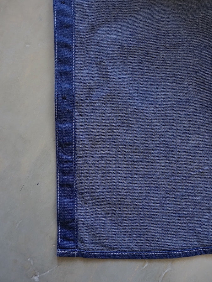 ONI Denim - 02105-IDG - Work Shirt - 10oz YOKONEZU ヨコネズ Denim - Grey Weft Thread