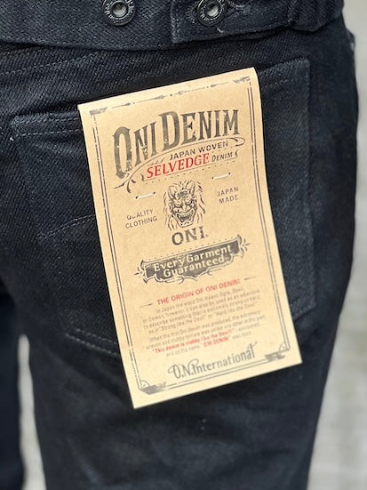 ONI Denim - 200ZR-BKBK - 20oz SECRET DENIM BLACK - Wide Straight